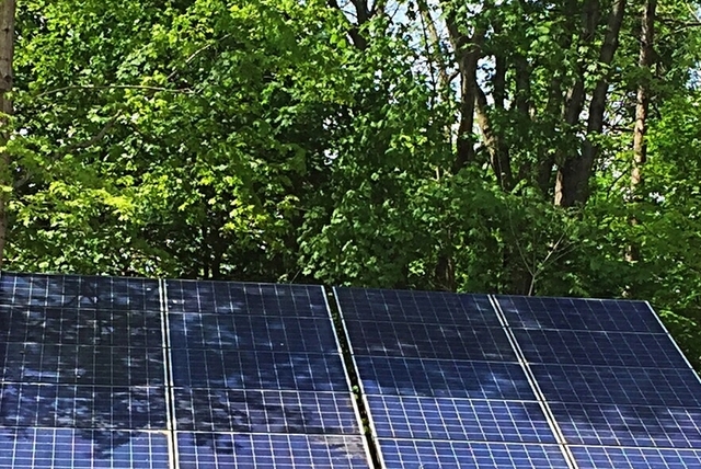 سایه اندازی پنل خورشیدی
