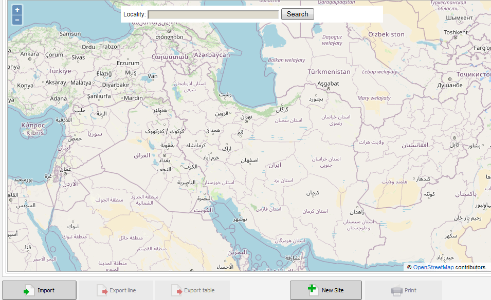 نقشه و Map نرم افزار PVsyst